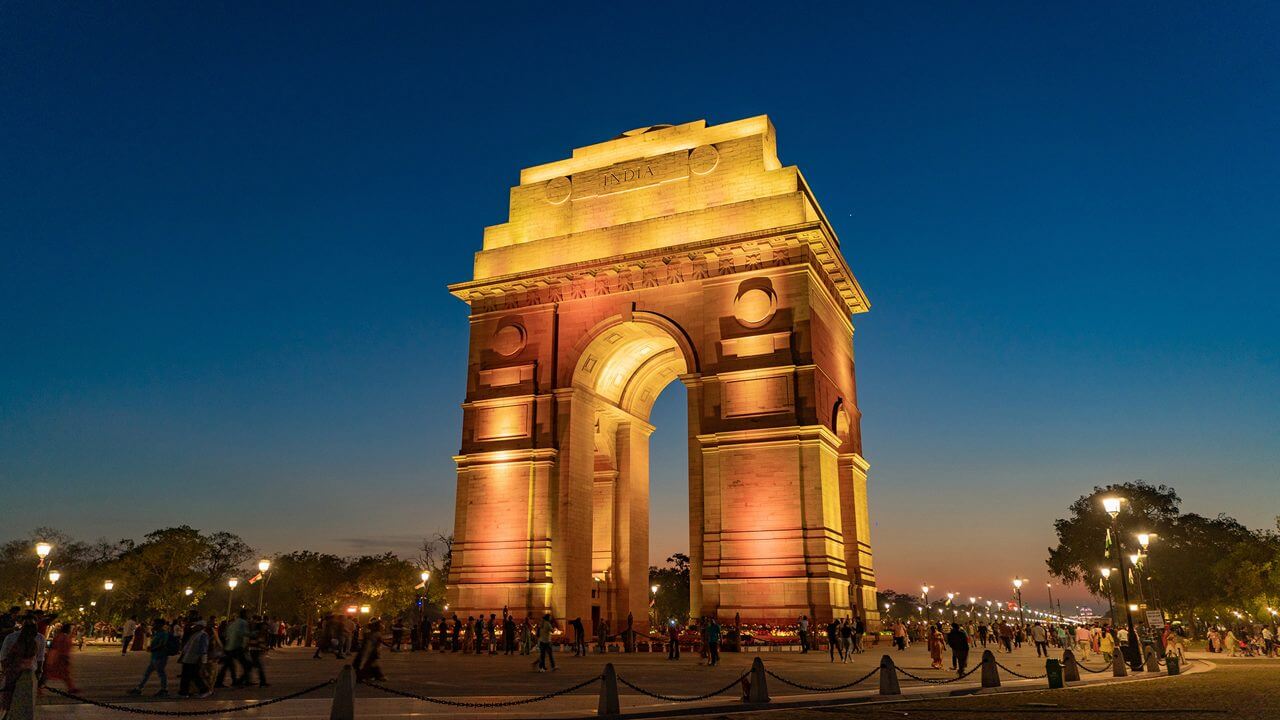 India Gate New Delhi war memorial monument capital city India